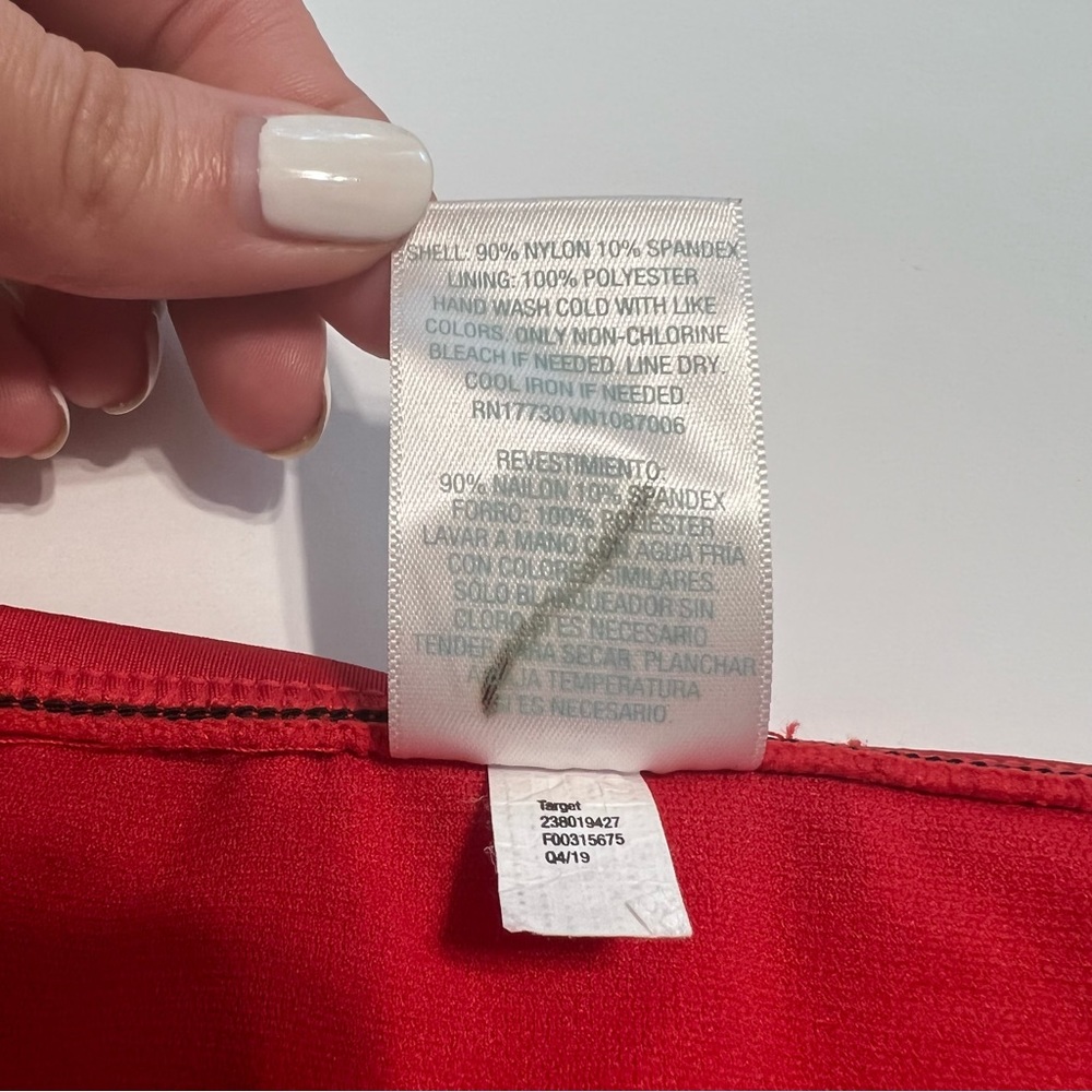 Kona Sol Stitched Hipster Medium Coverage Bikini Bottoms Red NWOT S - Picture 6 of 7
